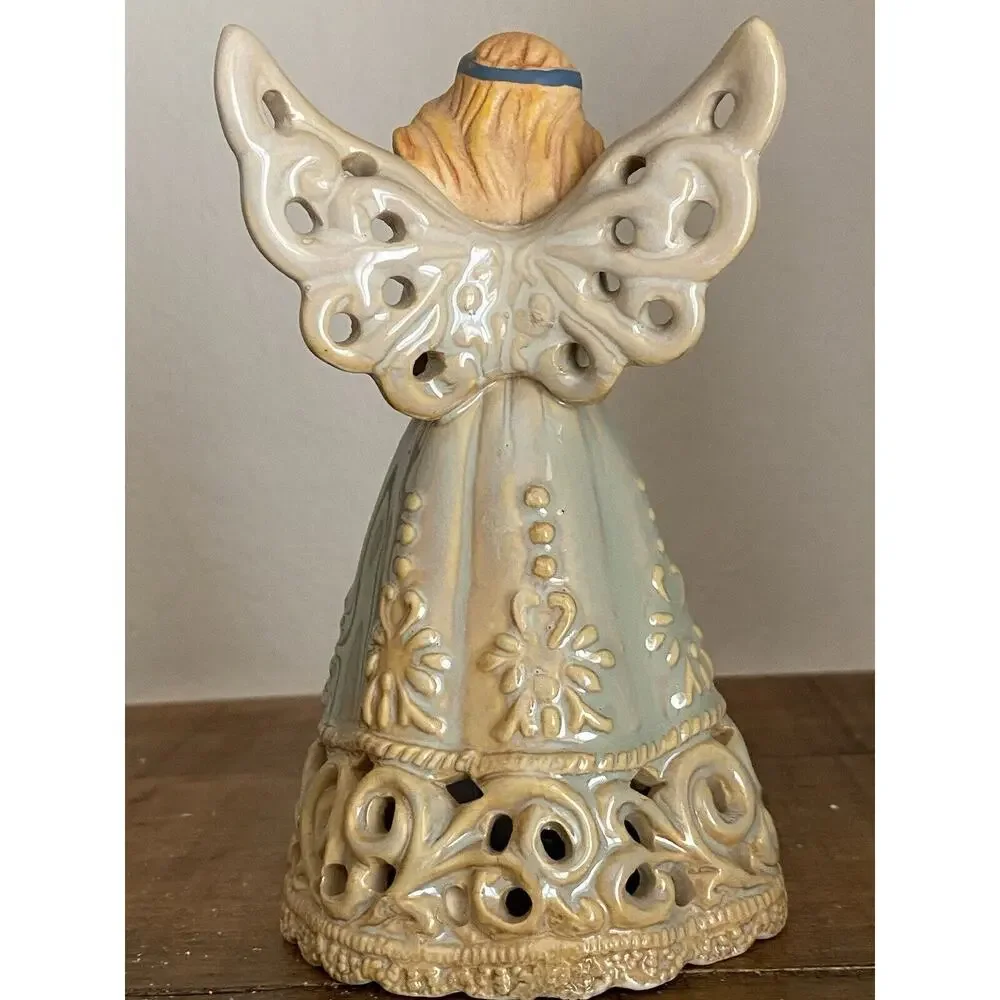 VINTAGE  1950's CERAMIC HEAVENLY ANGEL BELLS - Set of 2 - 5‎ 1/2